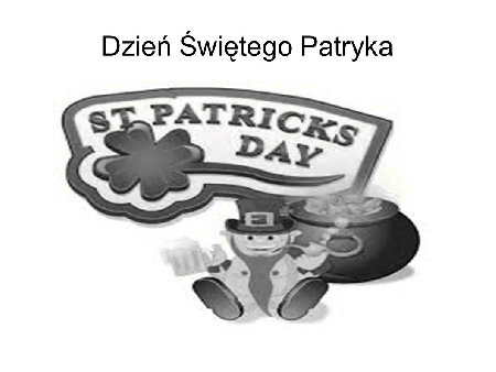 Biała kartka dzień świętego Patryka